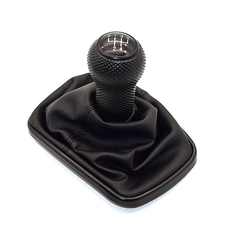 Leder Schaltknauf mit Naht,Naht Schaltknauf Rahmen 5/6 Geschwindigkeit 12mm Getriebe Umschaltknopf Hebelschalter Gamer-Boot Passend Für Volkswagen VW Golf 4. IV MK4 GTI R32 Bora Jetta 1999-2004.(5 Spe von Crepundia
