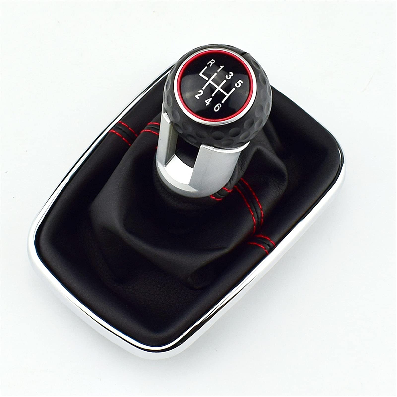 Leder Schaltknauf mit Naht,Naht Schaltknauf Rahmen 5/6 Geschwindigkeit 12mm Getriebe Umschaltknopf Hebelschalter Gamer-Boot Passend Für Volkswagen VW Golf 4. IV MK4 GTI R32 Bora Jetta 1999-2004.(6 Spe Leder Schaltknauf mit Naht,Naht Schaltknauf Rahmen 5/6 Geschwindigkeit 12mm Getriebe Umschaltknopf Hebelschalter Gamer-Boot Passend Für Volkswagen VW Golf 4. IV MK4 GTI R32 Bora Jetta 1999-2004.(6 Spe von Crepundia