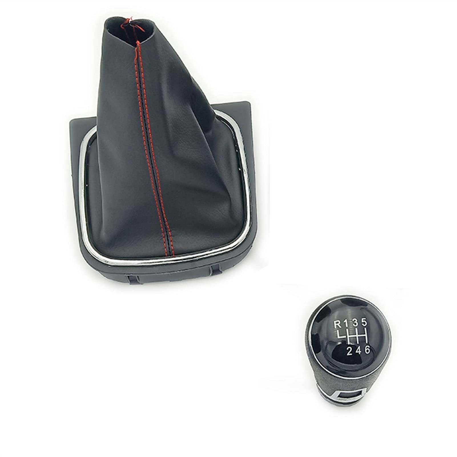 Leder Schaltknauf mit Naht,Naht Schaltknauf Rahmen Auto-Handbuch 5/6 Geschwindigkeitsgetriebe-Umschaltknopf Mit Schwarzer Boot-Cover-Kragen-Passend Für VW. Jetta 5 6. GOLF 6 VI MK5 MK6 2005-2014(6 red Leder Schaltknauf mit Naht,Naht Schaltknauf Rahmen Auto-Handbuch 5/6 Geschwindigkeitsgetriebe-Umschaltknopf Mit Schwarzer Boot-Cover-Kragen-Passend Für VW. Jetta 5 6. GOLF 6 VI MK5 MK6 2005-2014(6 red von Crepundia
