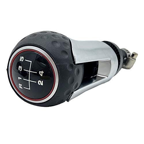 Leder Schaltknauf mit Naht,Naht Schaltknauf Rahmen Gang-Umschaltknopf Gamer-Kofferraum-Koffer-Kragen-Passend Für VW Volkswagen Golf 5 A5 MK5 GTI GTD Passend Für Jetta R32 A6 Gebrauch Passend Für Golf von Crepundia