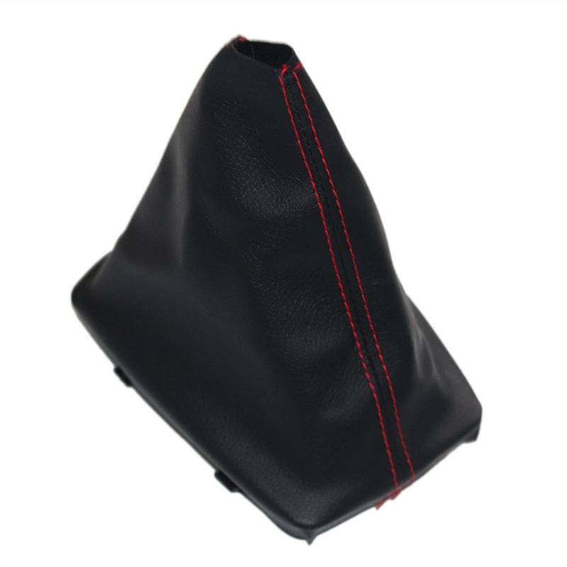 Leder Schaltknauf mit Naht,Naht Schaltknauf Rahmen Rote Linie Auto-Gang-Umschaltknopf-Gamer-Boot-Abdeckungs-Passend Für A4 8E B6 B7 2000 2001 2002 2002 2003 2004 2005 2006 2007 2008 2008(Gear Boot) von Crepundia