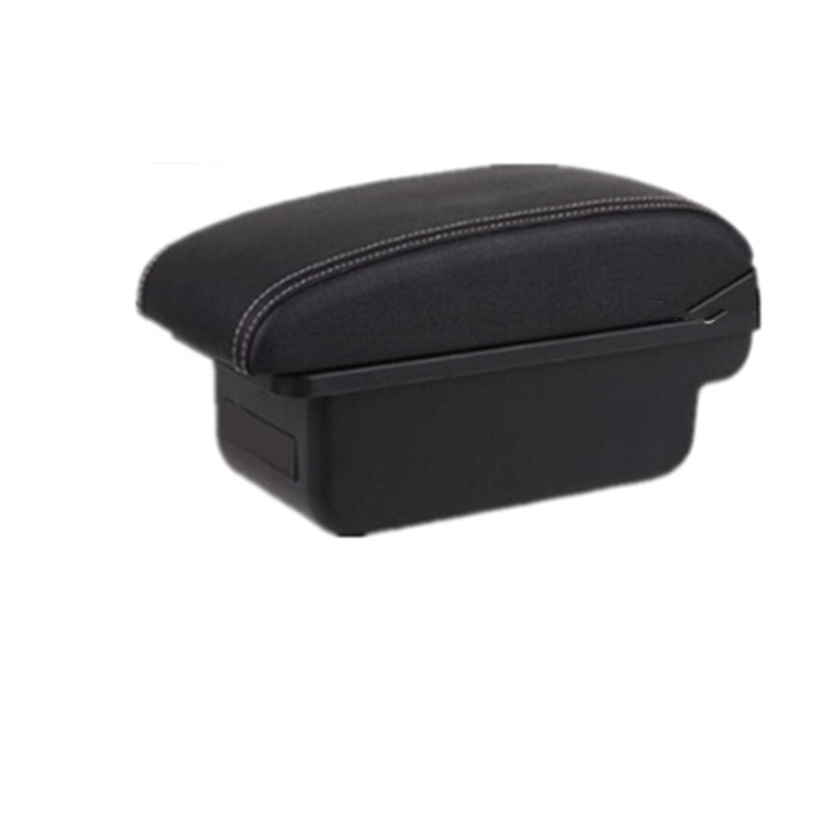 Mittelkonsole Armlehne Staufach, Passend Passend für Clio 4 Armlehnenbox Passend für Renault Clio 4 Captur. Armlehnenbox, zentrale Speicherinhaltsbox mit USB-Schnittstelle(A Black white line) von Crepundia
