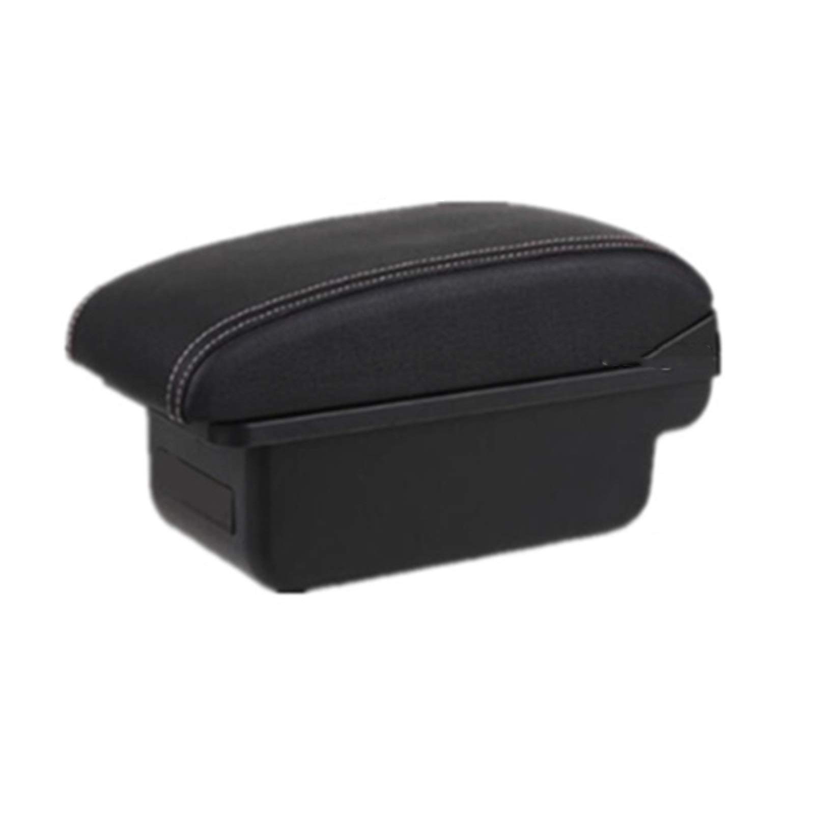 Mittelkonsole Armlehne Staufach, Passend Passend für Peugeot 107 Armlehne Innenteile Spezielle Nachrüstteile Auto Armlehne Center Storage Box mit USB(A1 style white line) von Crepundia
