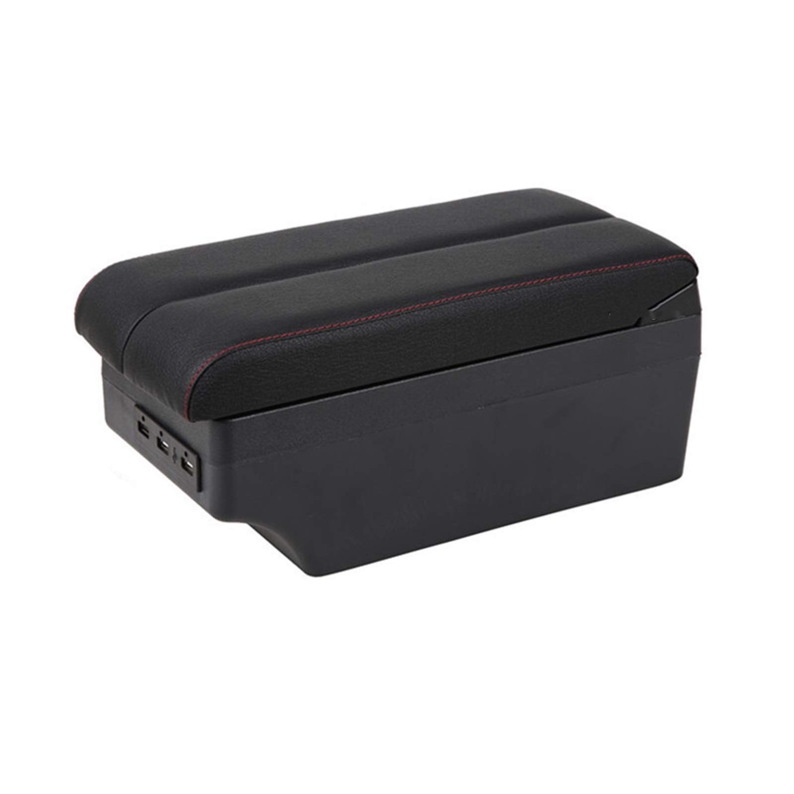 Mittelkonsole Armlehne Staufach, Passend Passend für Peugeot 107 Armlehne Innenteile Spezielle Nachrüstteile Auto Armlehne Center Storage Box mit USB(C3 style black line) von Crepundia