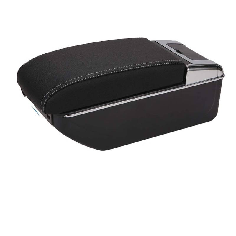 Mittelkonsole Armlehne Staufach, Passend Passend für Peugeot Partner Tepee, Armlehnen-Aufbewahrungsbox, Autozubehör, Ladefunktion.(A3 Black white 7USB) von Crepundia