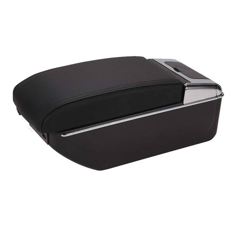 Mittelkonsole Armlehne Staufach, Passend Passend für Peugeot Partner Tepee, Armlehnen-Aufbewahrungsbox, Autozubehör, Ladefunktion.(B2 Black black 7USB) von Crepundia