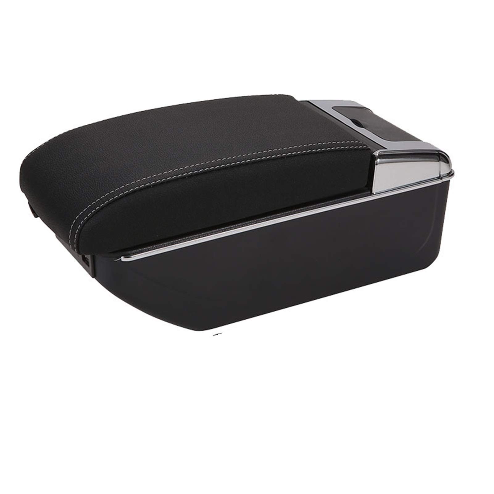 Mittelkonsole Armlehne Staufach, Passend Passend für Peugeot Partner Tepee, Armlehnen-Aufbewahrungsbox, Autozubehör, Ladefunktion.(B3 Black white 7USB) von Crepundia