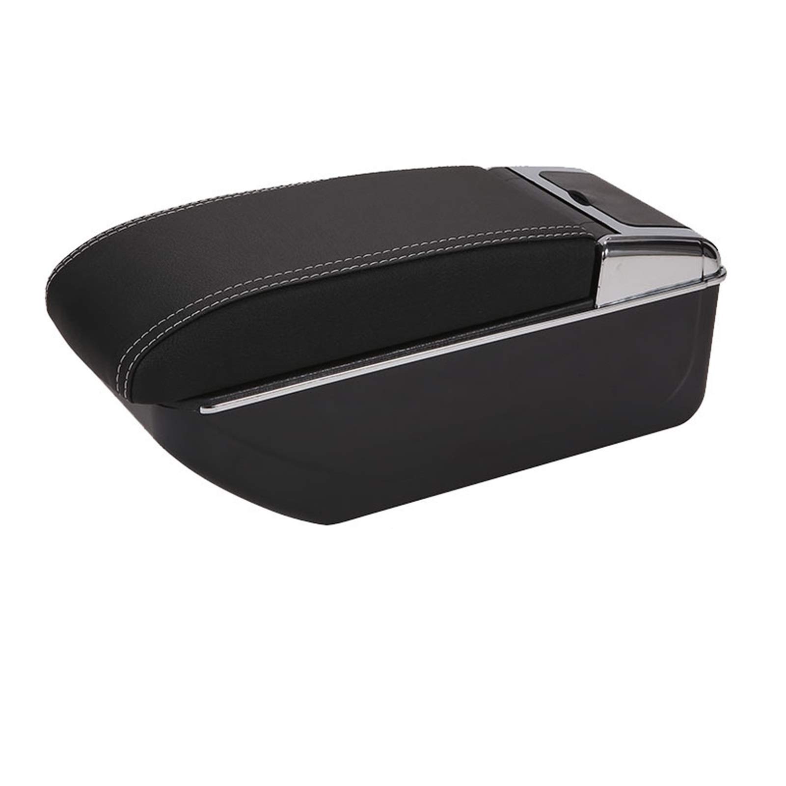 Mittelkonsole Armlehne Staufach, Passend Passend für Peugeot Partner Tepee, Armlehnen-Aufbewahrungsbox, Autozubehör, Ladefunktion.(D3 Black white NoUSB) von Crepundia