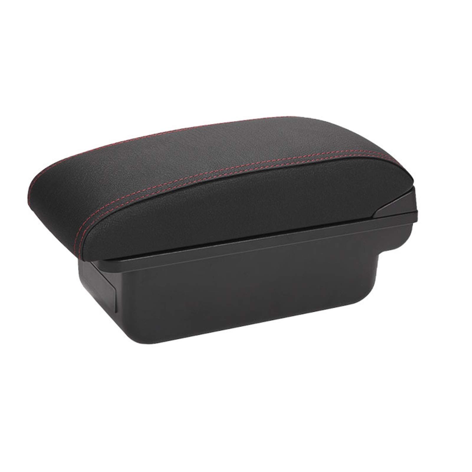 Mittelkonsole Armlehne Staufach, Passend Passend für Renault Armlehne Passend für Renault Duster Auto Armlehne Box Center Storage Box Auto Zubehör Innen(C1 Black red NO USB) von Crepundia