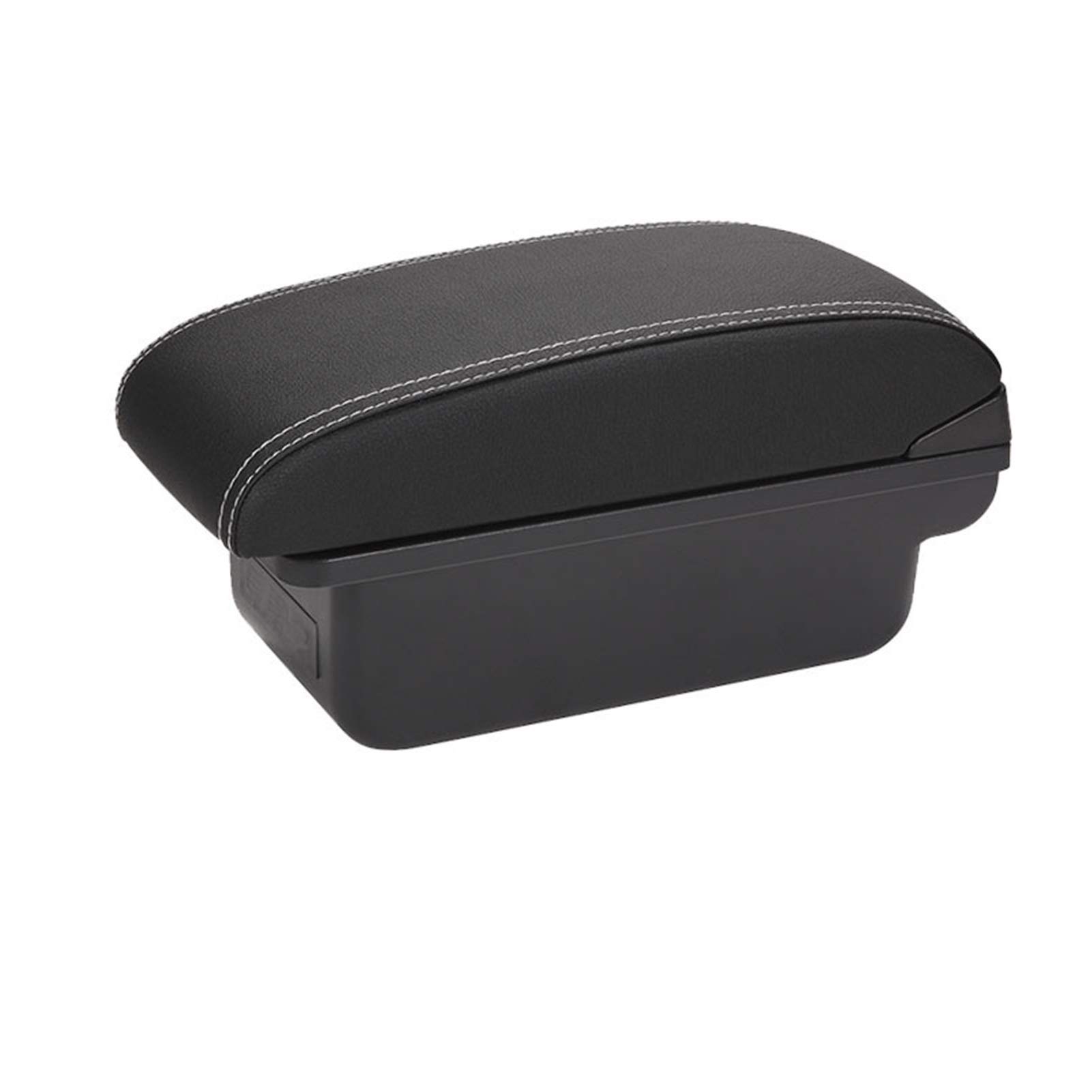 Mittelkonsole Armlehne Staufach, Passend Passend für Renault Armlehne Passend für Renault Duster Auto Armlehne Box Center Storage Box Auto Zubehör Innen(C3 Black white NOUSB) von Crepundia