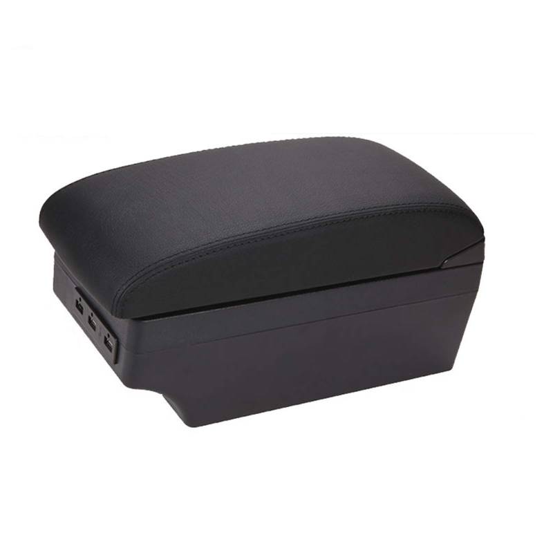 Mittelkonsole Armlehne Staufach, Passend Passend für Renault Clio 4 Captur Armlehne. Passend für Renault Captur Armlehnenbox Zubehör Aufbewahrungsbox Getränkehalter Aschenbecher USB(A2 Black line 7USB von Crepundia