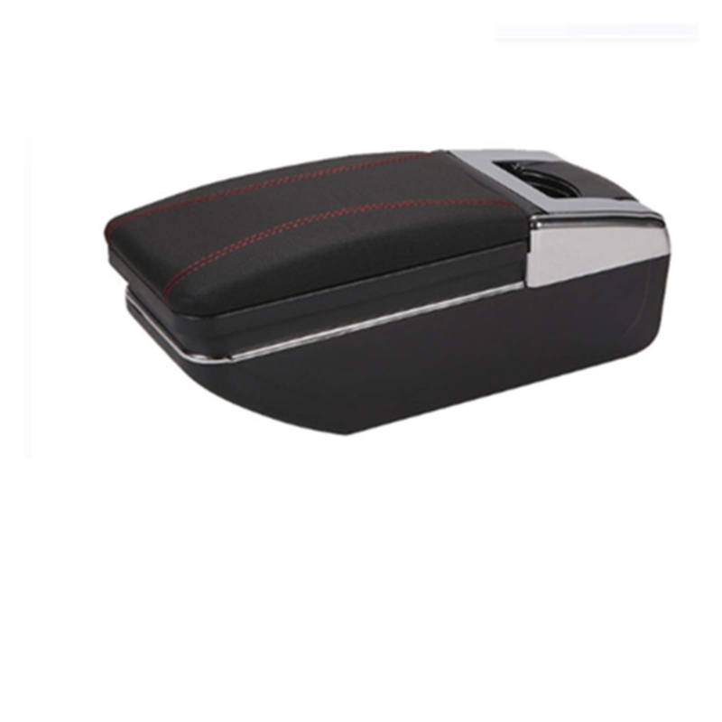 Mittelkonsole Armlehne Staufach, Passend Passend für Renault Clio 4 Captur Armlehne. Passend für Renault Captur Armlehnenbox Zubehör Aufbewahrungsbox mit Getränkehalter Aschenbecher mit USB(A black re von Crepundia