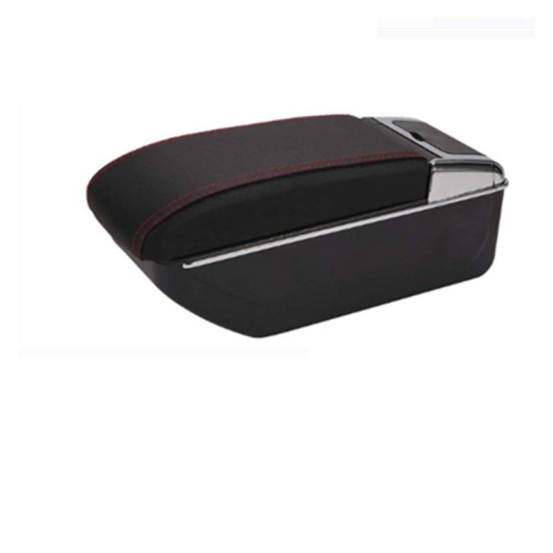 Mittelkonsole Armlehne Staufach, Passend Passend für Renault Clio 4 Captur Armlehne. Passend für Renault Captur Armlehnenbox Zubehör Aufbewahrungsbox mit Getränkehalter Aschenbecher mit USB(B black re von Crepundia