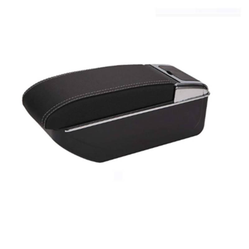 Mittelkonsole Armlehne Staufach, Passend Passend für Renault Clio 4 Captur Armlehne. Passend für Renault Captur Armlehnenbox Zubehör Aufbewahrungsbox mit Getränkehalter Aschenbecher mit USB(B Black wh von Crepundia