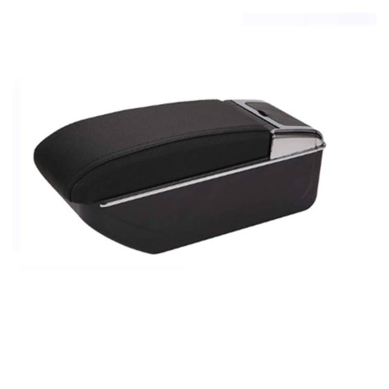Mittelkonsole Armlehne Staufach, Passend Passend für Renault Clio 4 Captur Armlehne. Passend für Renault Captur Armlehnenbox Zubehör Aufbewahrungsbox mit Getränkehalter Aschenbecher mit USB(B black bl von Crepundia