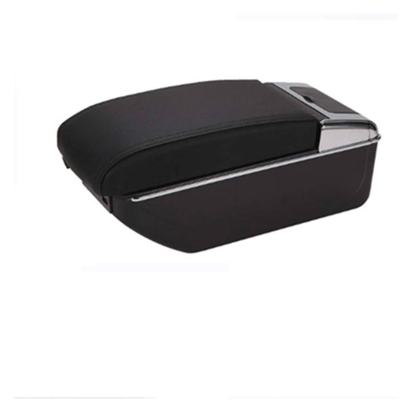 Mittelkonsole Armlehne Staufach, Passend Passend für Renault Clio 4 Captur Armlehne. Passend für Renault Captur Armlehnenbox Zubehör Aufbewahrungsbox mit Getränkehalter Aschenbecher mit USB(C black bl von Crepundia