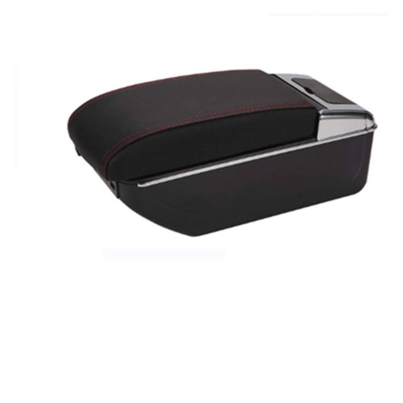 Mittelkonsole Armlehne Staufach, Passend Passend für Renault Clio 4 Captur Armlehne. Passend für Renault Captur Armlehnenbox Zubehör Aufbewahrungsbox mit Getränkehalter Aschenbecher mit USB(D black re von Crepundia