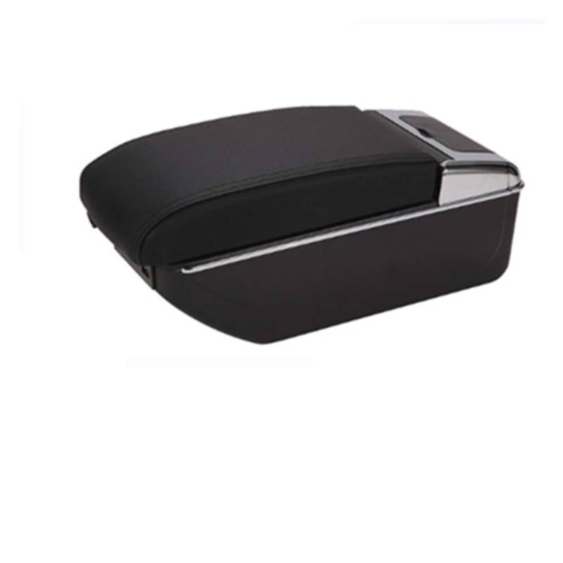 Mittelkonsole Armlehne Staufach, Passend Passend für Renault Clio 4 Captur Armlehne. Passend für Renault Captur Armlehnenbox Zubehör Aufbewahrungsbox mit Getränkehalter Aschenbecher mit USB(D black bl von Crepundia