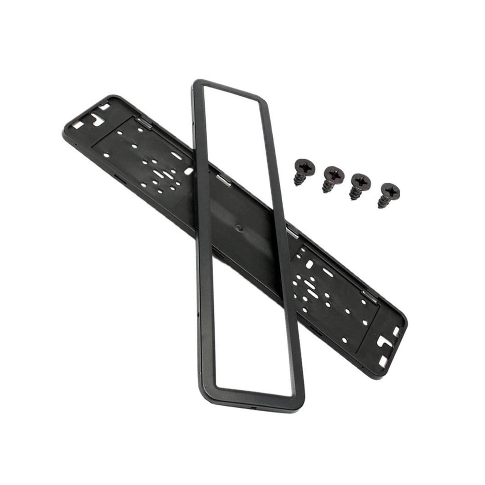 Universal Kennzeichenhalter Auto, 1 Set Edelstahl-Auto-Kennzeichen-Rahmennummer-Plattenhalter(Black) von Crepundia