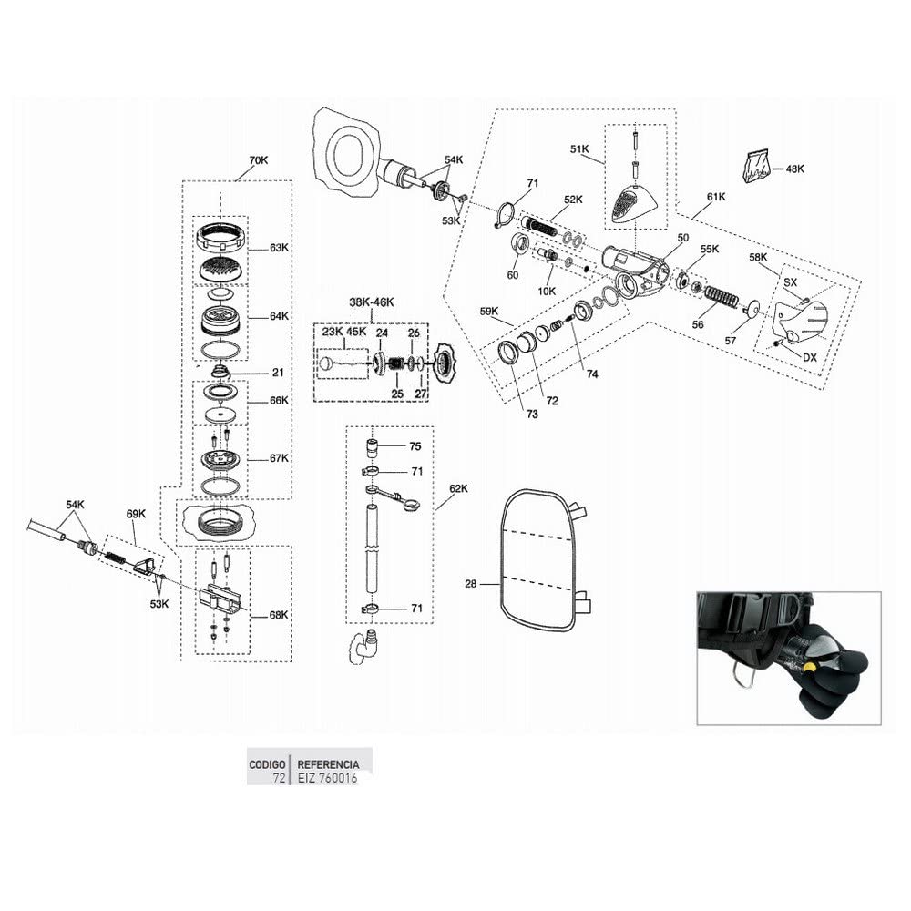 CRESSI - EIZ 760016/391 : Ersatz-bcd-tauchweste: aufblase silikon-pushbutton FCS CRESSI - EIZ 760016/391 : Ersatz-bcd-tauchweste: aufblase silikon-pushbutton FCS von CRESSI