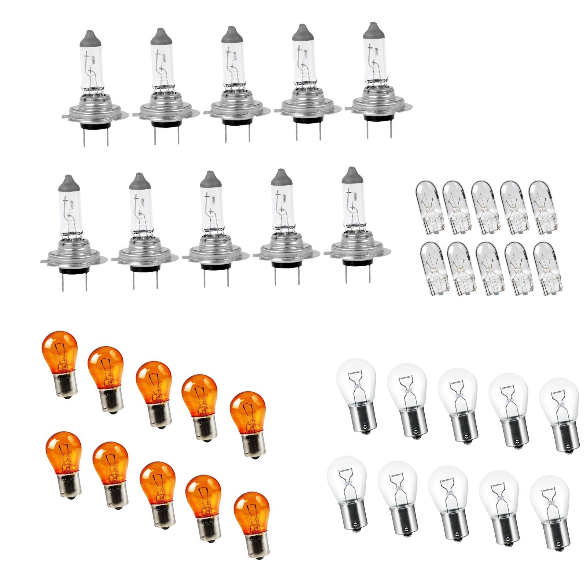 Crono Autolampen Set H7 40-teilig Halogenlampen Kfz Auto von Crono