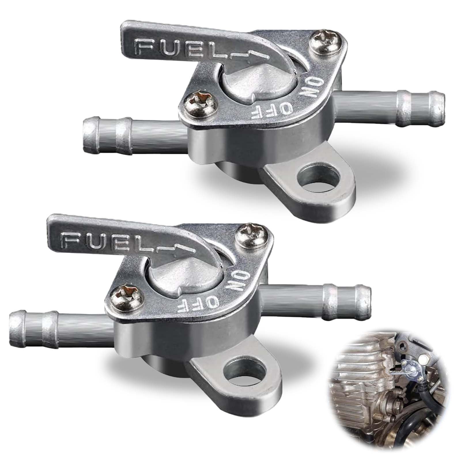 2 Stücke Benzinhahn Schalter, Kraftstofftank Gas Benzinhahn Schalter Tankdeckel Ventilpumpe 6 mm Inline Petrol Tap für Motorrad, Dirt Bike, Go Kart und Quad 2 Stücke Benzinhahn Schalter, Kraftstofftank Gas Benzinhahn Schalter Tankdeckel Ventilpumpe 6 mm Inline Petrol Tap für Motorrad, Dirt Bike, Go Kart und Quad von Crrynuo