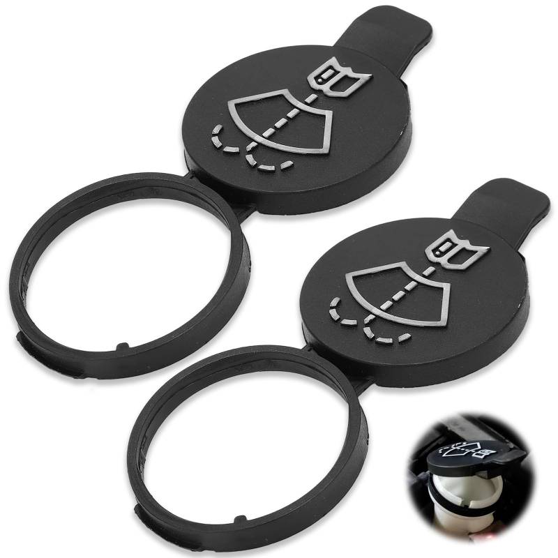 Auto Scheibenwischer Waschflüssigkeitsbehälter Deckel, 2 Stück Universal Scheibenwascherkappe Scheibenwischer Waschflüssigkeitsbehälter Tankdeckel verschiedene Modelle 13227300 ﻿ von Crrynuo
