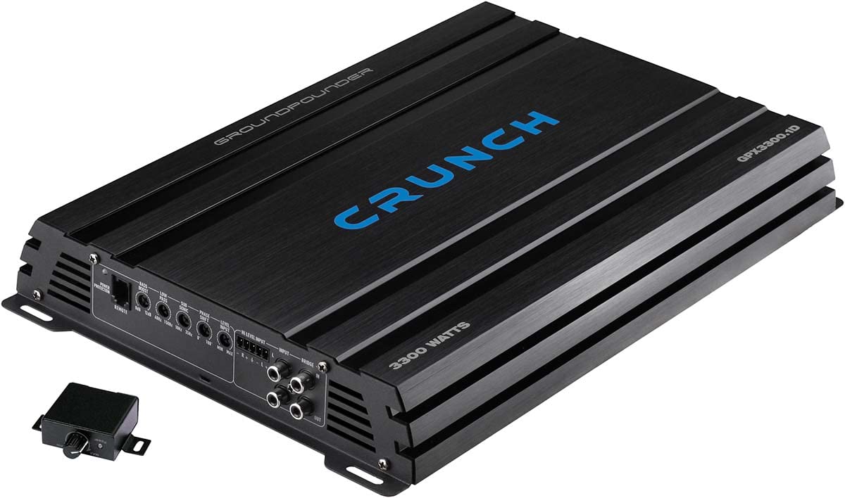 Crunch GPX3300.1D 1-Kanal Digital Endstufe 3300W Lautstärke-/Bass-/Höhen-Regelung Passend für (Au von Crunch
