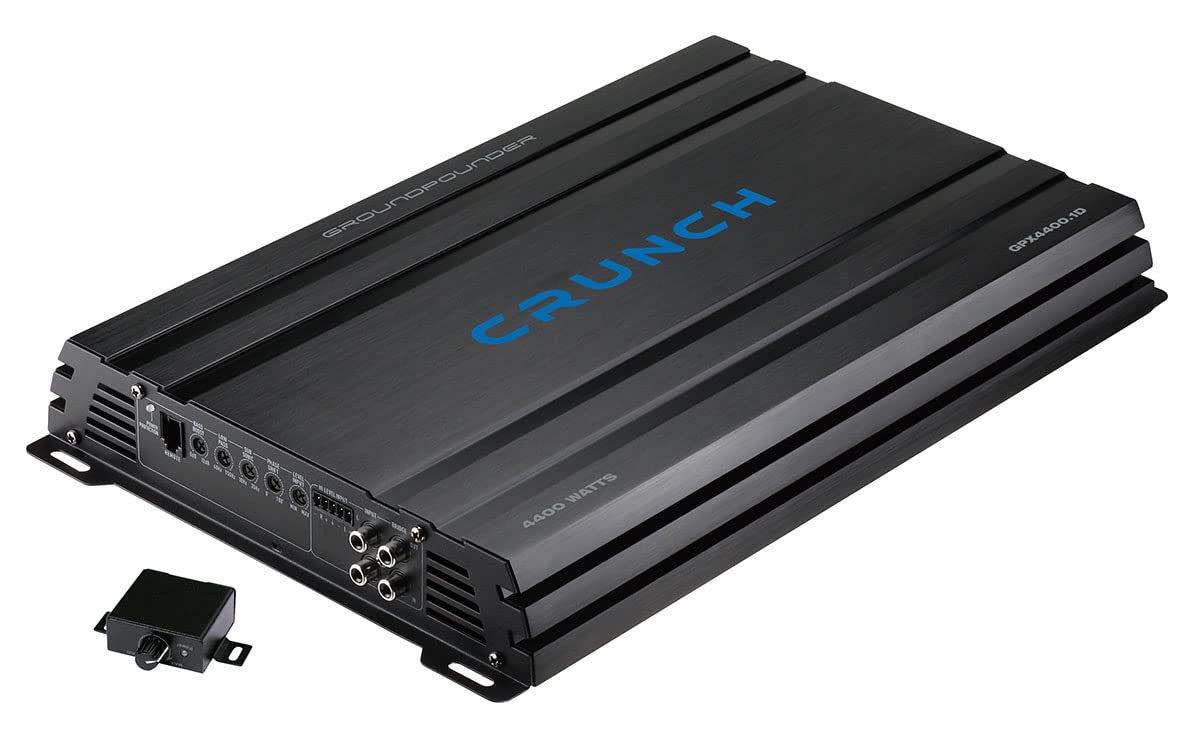 Crunch GPX4400.1D 1-Kanal Digital Endstufe 4400W Lautstärke-/Bass-/Höhen-Regelung Passend für (Au von Crunch