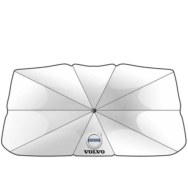 Auto Frontscheibe Faltbar Sonnenschutz Umbrella, für Volvo V90 Windshield UV-Schutz Wärmeisolierend 360° biegsamer Drehbar von Csikoi