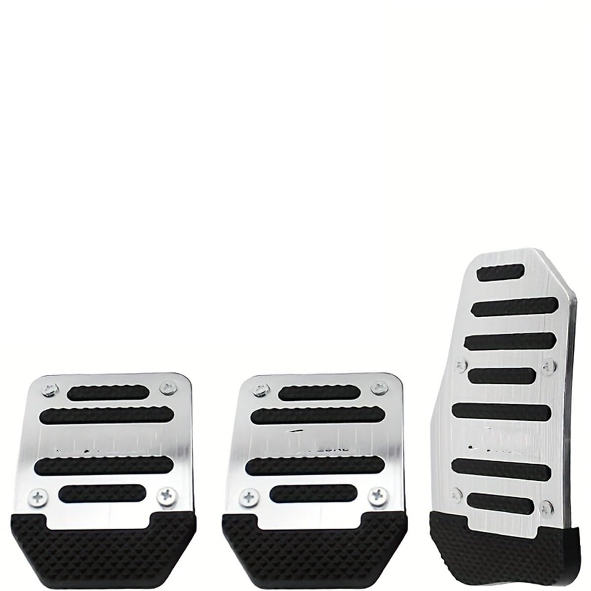 Auto-Pedale-Abdeckung 1set Auto Pedal Schutz Abdeckung Auto Bremse Gaspedal Manuelle Getriebe Pedal Für Auto Universal Pedal Bremse Kupplungen Gaspedal Fußstütze(Silver) von Cstearqp