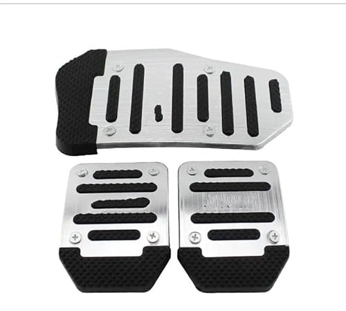 Auto-Pedale-Abdeckung 3 * Universal Racing Manual Rutschfeste Fußpedal-Pad-Abdeckung Aus Aluminium Für Automatische Getriebebremsbeschleuniger Im Autoinnenraum Bremse Kupplungen Gaspedal Fußstütze(Sil Auto-Pedale-Abdeckung 3 * Universal Racing Manual Rutschfeste Fußpedal-Pad-Abdeckung Aus Aluminium Für Automatische Getriebebremsbeschleuniger Im Autoinnenraum Bremse Kupplungen Gaspedal Fußstütze(Sil von Cstearqp