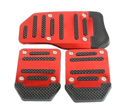 Auto-Pedale-Abdeckung 3 * Universal Racing Manual Rutschfeste Fußpedal-Pad-Abdeckung Aus Aluminium Für Automatische Getriebebremsbeschleuniger Im Autoinnenraum Bremse Kupplungen Gaspedal Fußstütze(Red Auto-Pedale-Abdeckung 3 * Universal Racing Manual Rutschfeste Fußpedal-Pad-Abdeckung Aus Aluminium Für Automatische Getriebebremsbeschleuniger Im Autoinnenraum Bremse Kupplungen Gaspedal Fußstütze(Red von Cstearqp