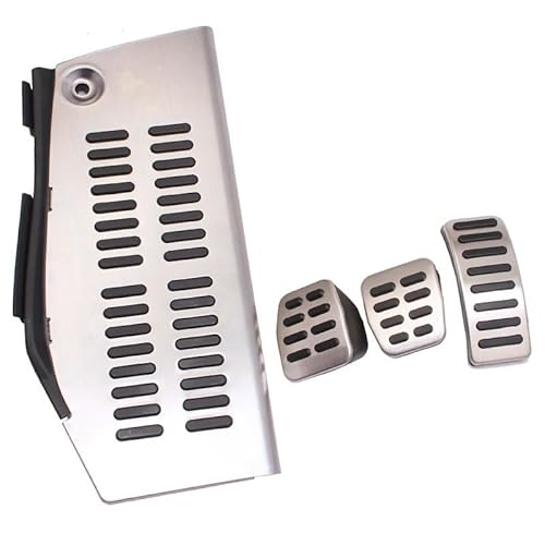 Auto-Pedale-Abdeckung FÜR Polo FÜR VW FÜR Golf 4 FÜR Bora FÜR Käfer FÜR RSi FÜR GTI FÜR R32 FÜR A3 Autopedal Edelstahl-Pad Fußstütze Bremse Kupplungen Gaspedal Fußstütze(MT 4*) von Cstearqp