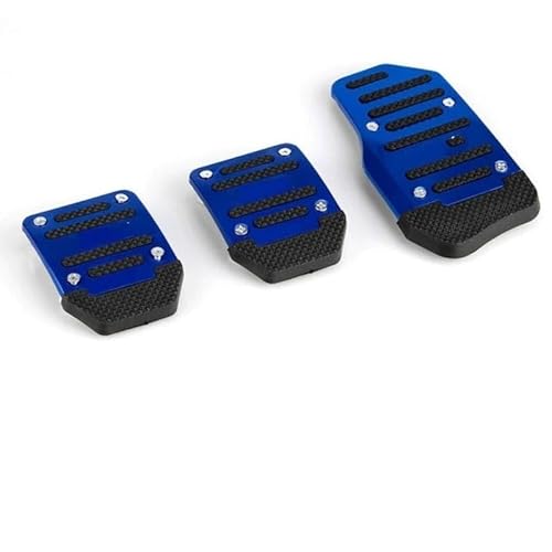 Auto-Pedale-Abdeckung Universal Sports Anti-Rutsch-Autopedal Handbuch Serie Kit Bremsbelagabdeckung 3 */Set Bremse Kupplungen Gaspedal Fußstütze(Blue) von Cstearqp