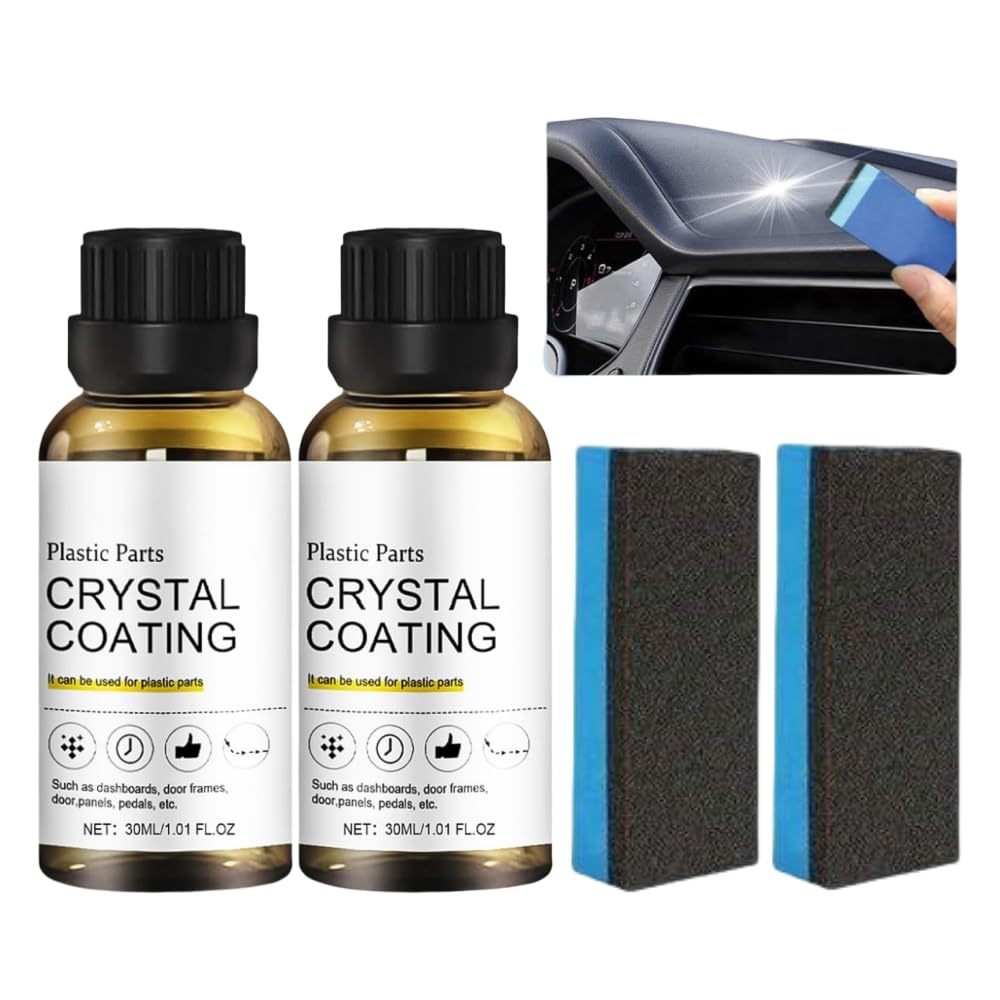 Ctopkatuo 2Pcs Auto Innenraum Kunststoffreiniger Set, 60ml Cockpitpflege Auto Kunststoff Auffrischer Neu Schwarz, Keramikversiegelung Auto Gummipflege Und Kunststoffpflege Auto Aussen Ctopkatuo 2Pcs Auto Innenraum Kunststoffreiniger Set, 60ml Cockpitpflege Auto Kunststoff Auffrischer Neu Schwarz, Keramikversiegelung Auto Gummipflege Und Kunststoffpflege Auto Aussen von Ctopkatuo