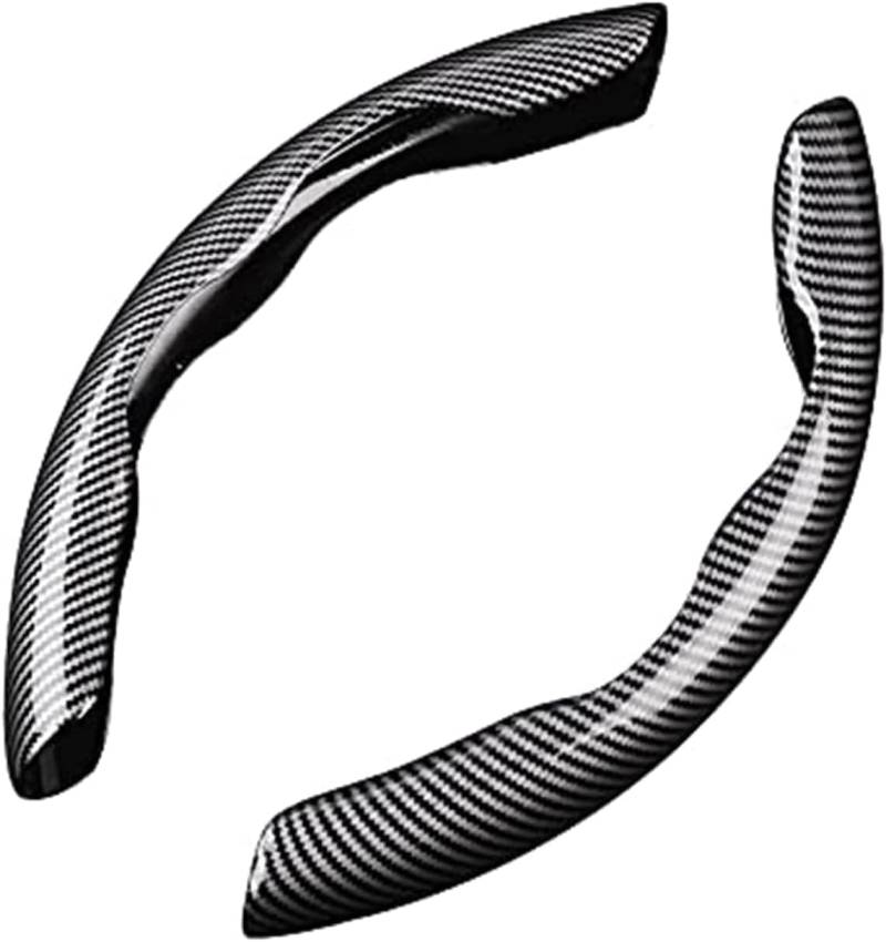 2 Stück Lenkradbezug für Renault Modus Grand Modus Hatchback JP 2004-2012, Segmentierter Lenkradschutz Anti-Rutsch Breathable Langlebig Lenkradabdeckung Lenkrad Schutzhülle,Black von Ctpyoks