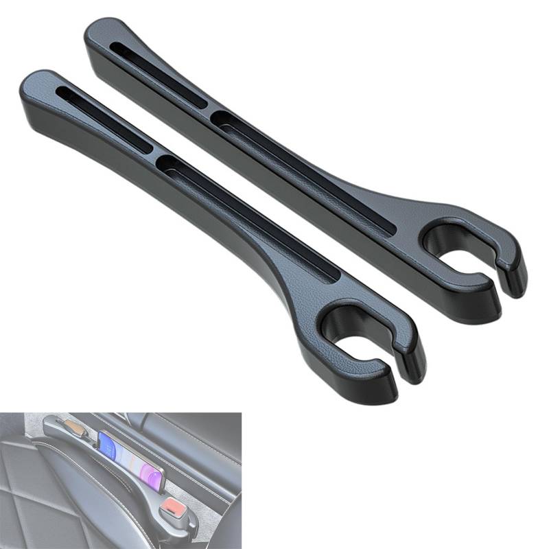 2 Stück Aufbewahrungsbox für Autositze, Universal Autositz Lückenfüller Gap Organizer Storage Box, Sitzlückenfüller Stopfen Autositz verhindert das Herunterfallen von Gegenständen (A) von Cubstone