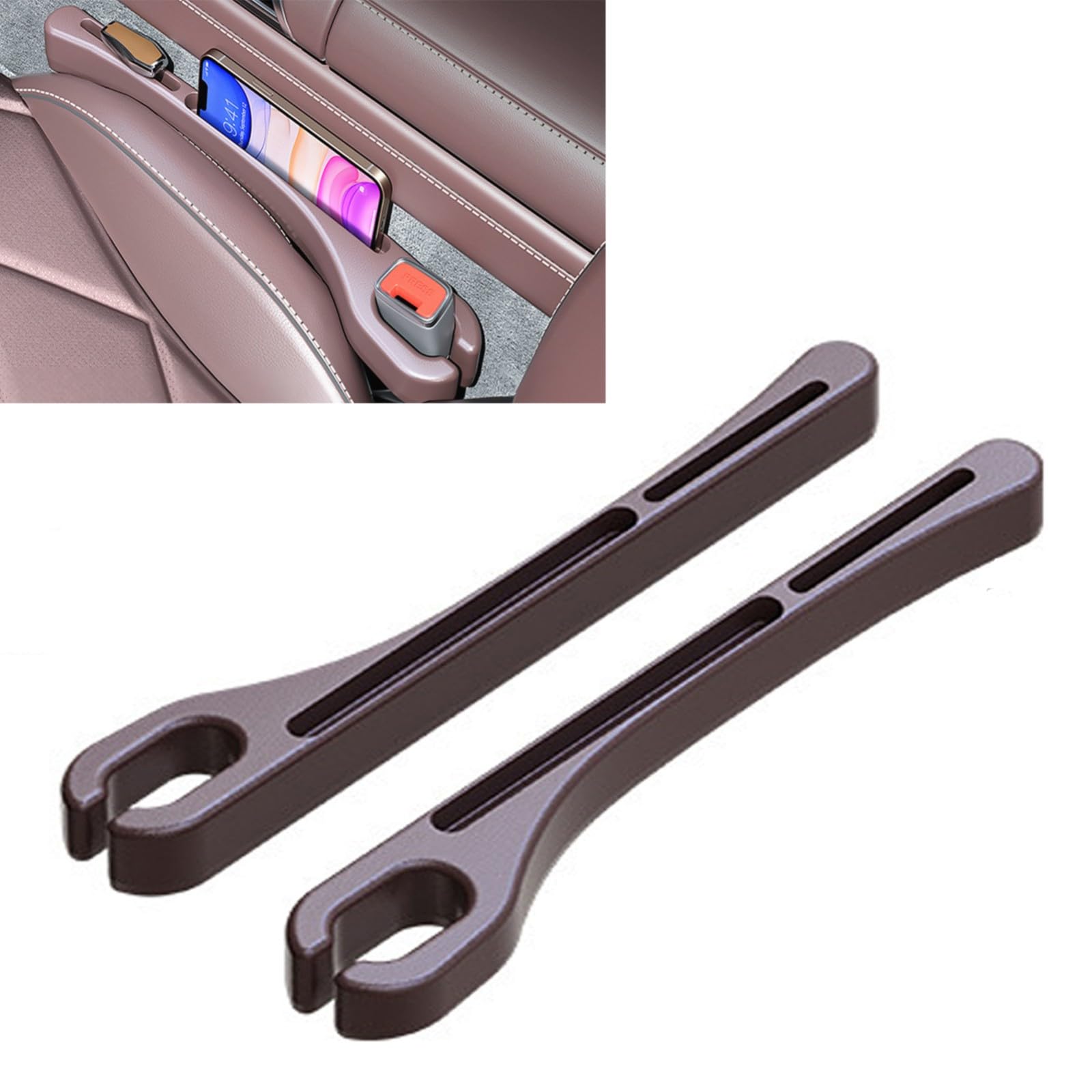 2 Stück Autositz Lückenfüller, Universal Car Seat Gap Filler, Autositz Gap Organizer Storage Box Anti-Leckstopfen Zubehör-Beeinträchtigt nicht den normalen Gebrauch der Sicherheitsschnalle(C) von Cubstone