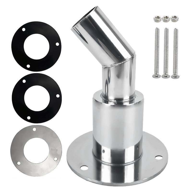 Cudeyrey 24mm Durch Rumpf Auspuff Hautanpassung, Edelstahl 316 Dieselheizung Standheizung Auspuffrohr, Hull Auspuff Haut Montage, Standheizung Auspuff Boot für Abgasschlauch Boot LKW Auto, Gebogen von Cudeyrey