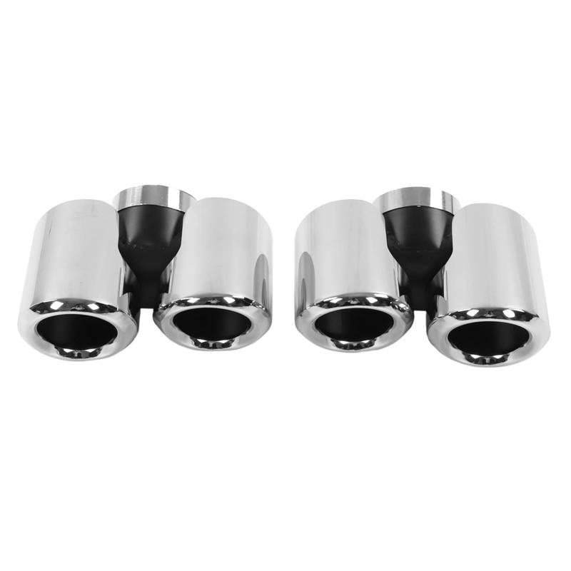 Cuifati Doppelte Auspuffspitze Ersatz für Defender 90 L663 2020+, Ersatz für Defender 110 L663 2020+, EIN Paar Endrohr (Glänzend) von Cuifati