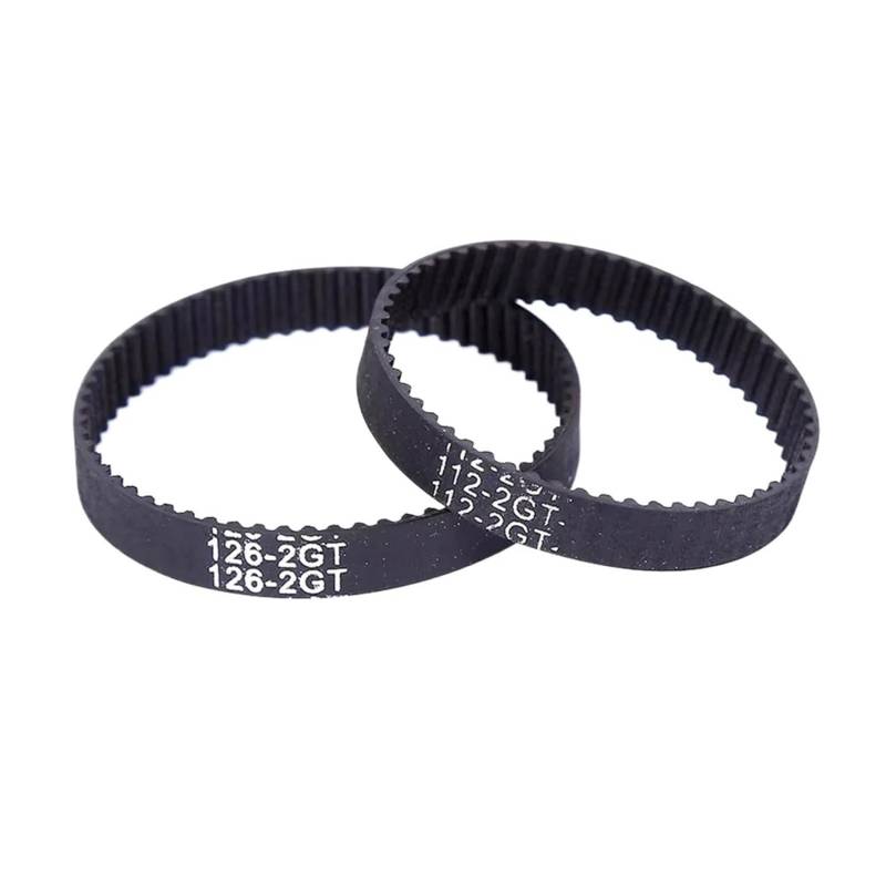2 Stück 2GT Synchron-Zahnriemen, Teilungslänge 100–142 mm, 2GT Breite 6 mm, Gummi geschlossen (2GT-132 mm) von CulinaryTerra