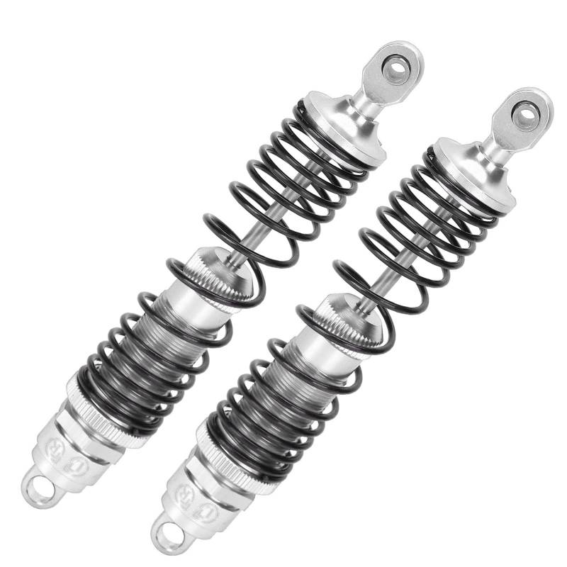 Culnflun RC -Stoßdämpfer, 2pcs 110 mm RC Metall Heck -Stoßdämpfer Dämpfer für Schrägstriche 1/10 RC -Autoteile (Silber) von Culnflun