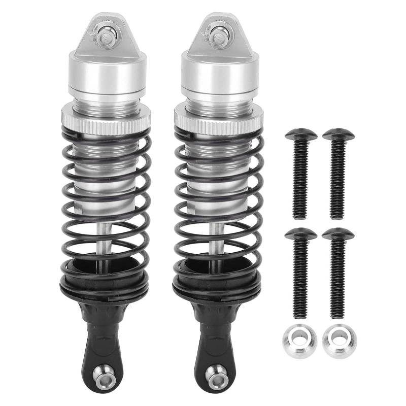 Culnflun RC -Stoßdämpfer, 2pcs Dämpfer Metall Langlebige Stoßdämpfer -Upgrade -Teile für Schrägstrich 2WD RC -Auto (Silver) von Culnflun