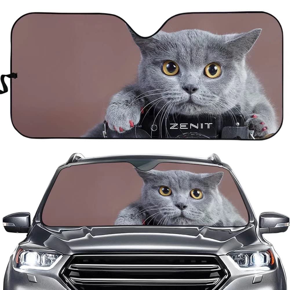 Cumagical Niedliche Katze faltbare Frontscheibe Sonnenschutz Auto Frontscheibe Sonnenblende Personalisiertes Tierdesign Automobil-Innenraum, blockiert Sonnenlicht und Wärme Cumagical Niedliche Katze faltbare Frontscheibe Sonnenschutz Auto Frontscheibe Sonnenblende Personalisiertes Tierdesign Automobil-Innenraum, blockiert Sonnenlicht und Wärme von Cumagical