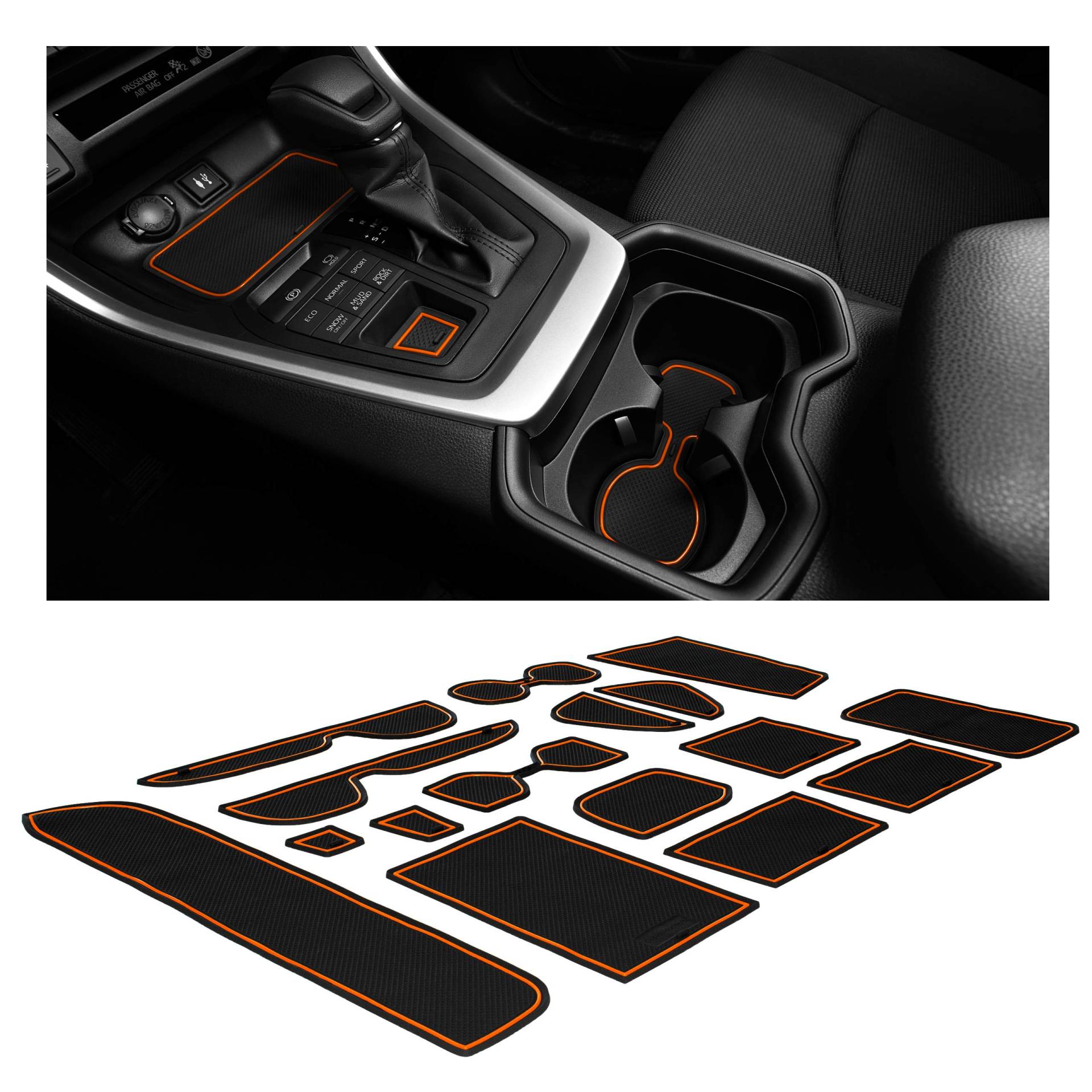 CupHolderHero 2019-2020 Toyota RAV4 – Premium Becherhalter-Einsätze Kit Orange 5thRav4LinerOrange CupHolderHero 2019-2020 Toyota RAV4 – Premium Becherhalter-Einsätze Kit Orange 5thRav4LinerOrange von CupHolderHero