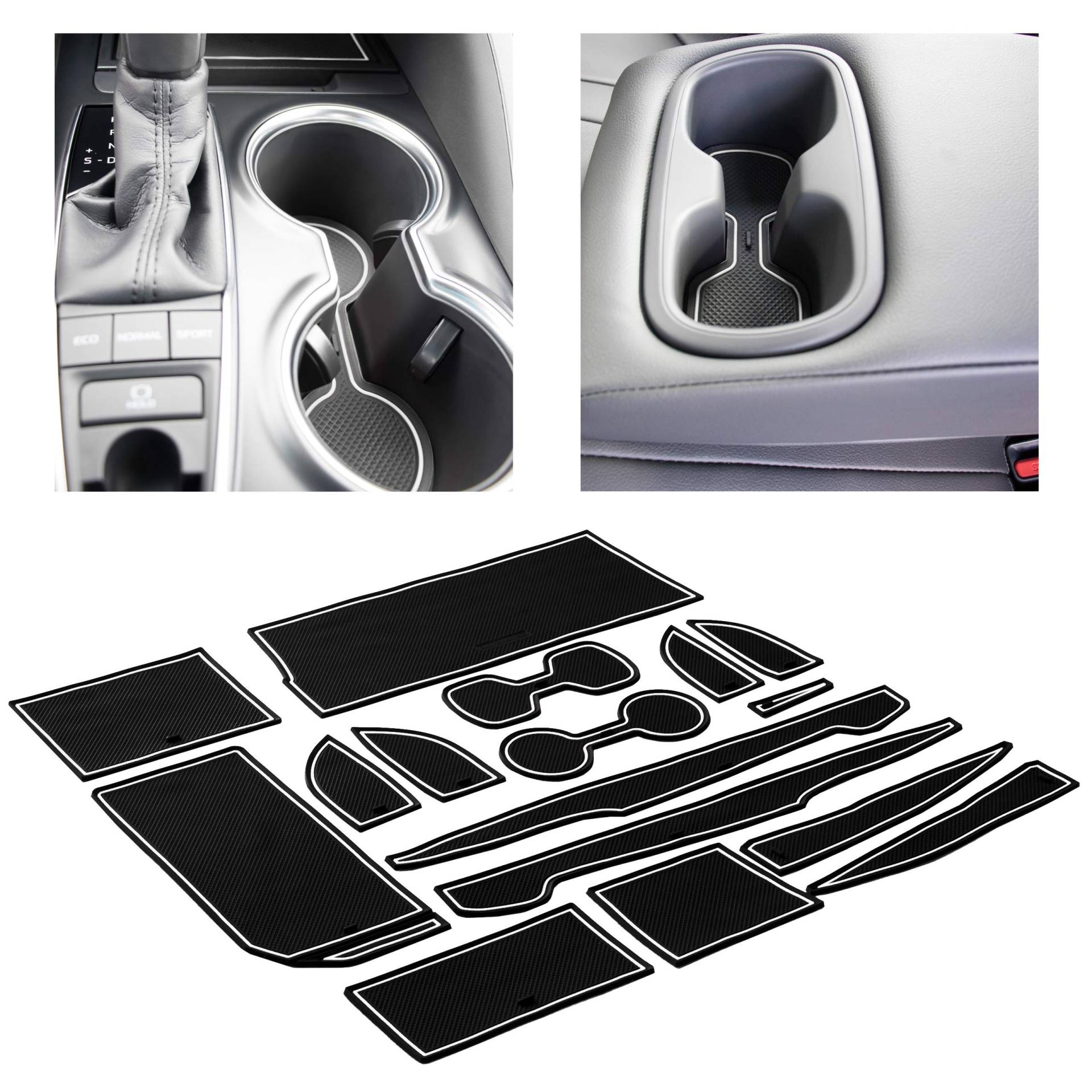 CupHolderHero Passend für Toyota Camry Zubehör 2018–2021 Premium Custom Interior AntiRutsch AntiStaub Cup Holder Inserts, Center Console Liner Mats, Door Pocket Liner Liner Liner Liner Liner Mats CupHolderHero Passend für Toyota Camry Zubehör 2018–2021 Premium Custom Interior AntiRutsch AntiStaub Cup Holder Inserts, Center Console Liner Mats, Door Pocket Liner Liner Liner Liner Liner Mats von CupHolderHero