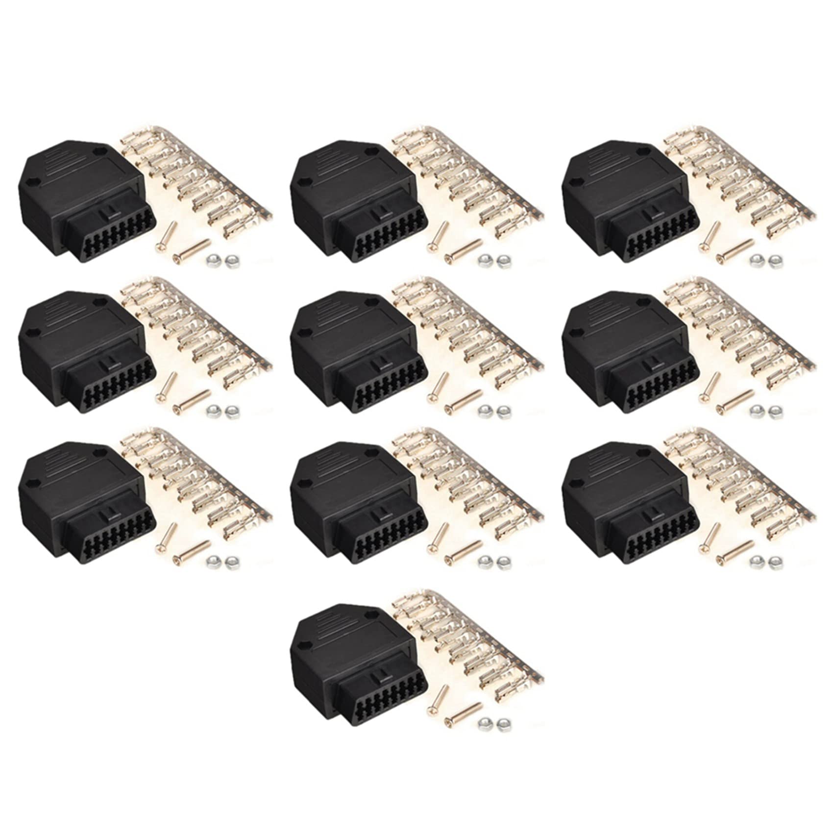 Cusstally 10 x OBD2 OBD II Anschluss A 16 Pin Adapter Diagnosewerkzeug Anschluss OBD + Gehäuse + Klemme + Schrauben Cusstally 10 x OBD2 OBD II Anschluss A 16 Pin Adapter Diagnosewerkzeug Anschluss OBD + Gehäuse + Klemme + Schrauben von Cusstally