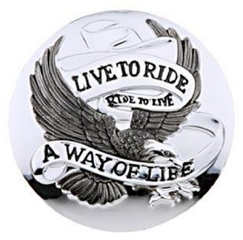 Custom Chrome Chrom Live to Ride Benzin Tankdeckelabdeckung, 67mm Durchmesser von Custom Chrome