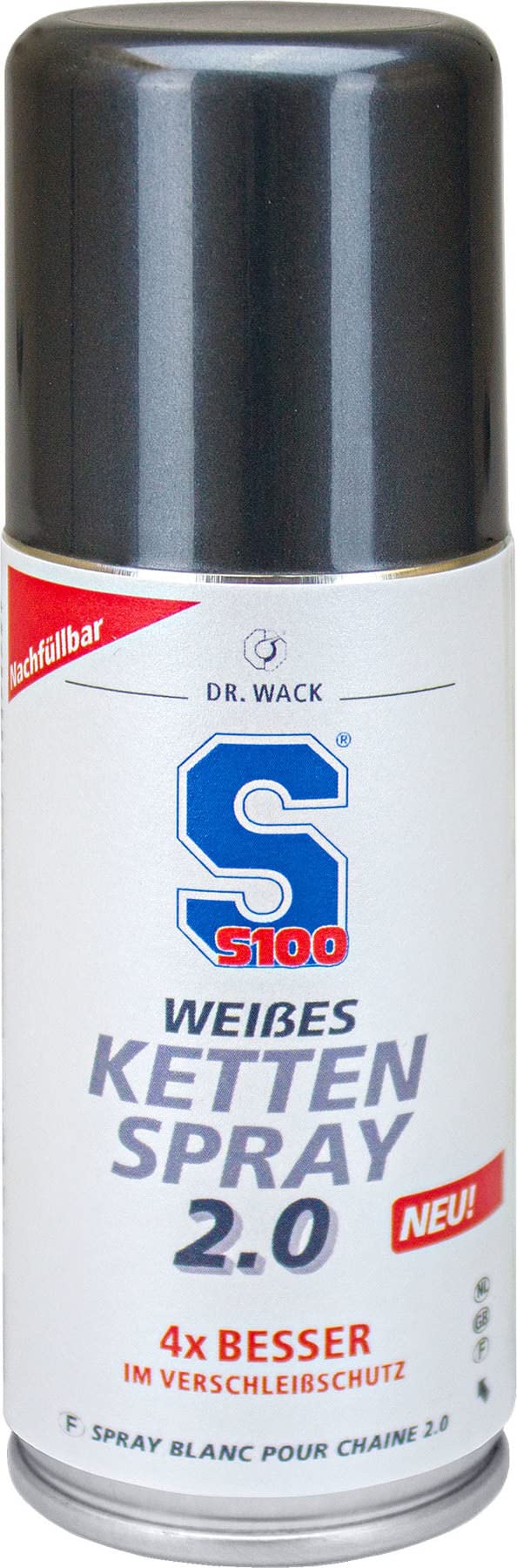 Dr. Wack S100 Kettenspray 2.0 weiß, 100 ml Korrekturschutz von Custom Chrome